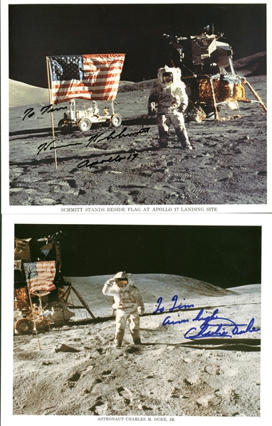 Lot of Eleven (11) Signed NASA Astronaut 8" x 10" Photographs w/ Glenn, Ride, Duke & Others! (Beckett/BAS Guaranteed)