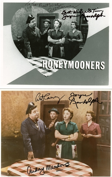 The Honeymooners Lot of Four (4) Signed 8" x 10" Photographs w/ Meadows, Carney & Others (Beckett/BAS Guaranteed)