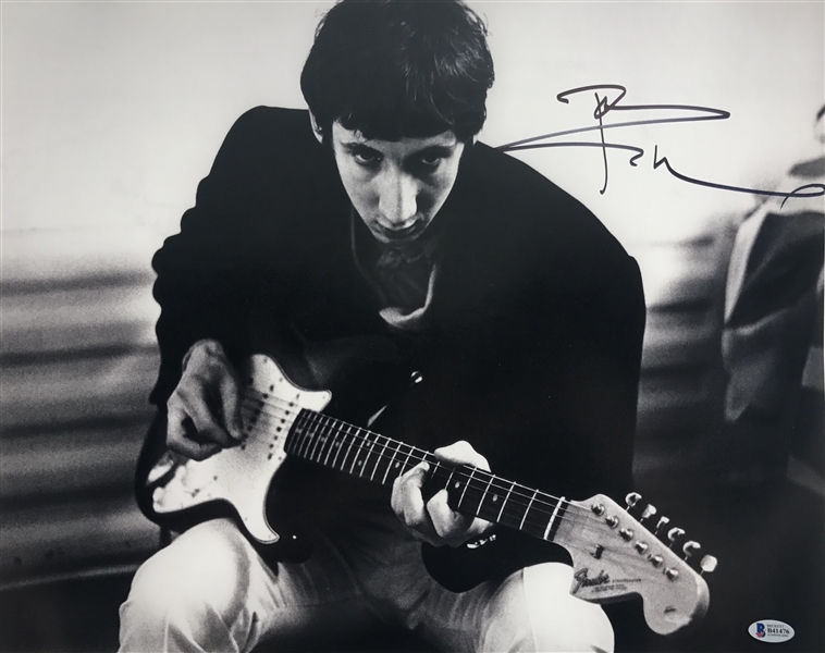 The Who: Pete Townshend Phenomenal Signed 16" x 20" B&W Photograph (Beckett/BAS)
