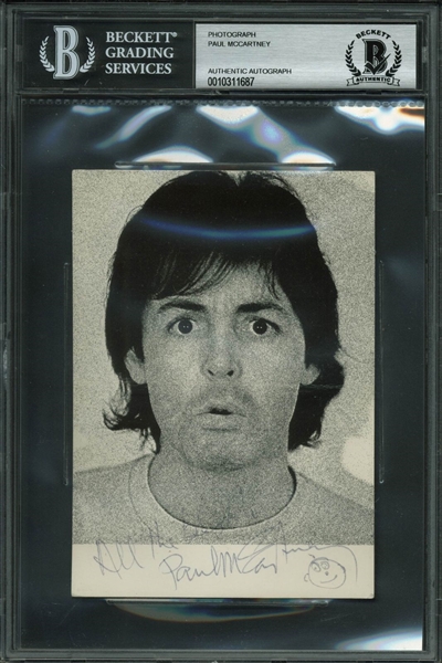 The Beatles: Paul McCartney Signed 4" x 6" Photograph (PSA/DNA Encapsulated)