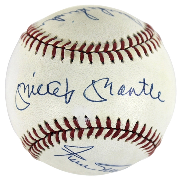 Mickey Mantle, Willie Mays & Duke Snider Vintage Signed ONL Baseball (BAS/Beckett)