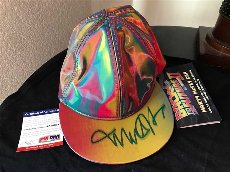 Back to the Future: Michael J. Fox Signed Replica Color Changing Cap (PSA/DNA)