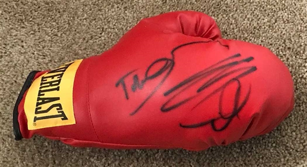 Sylvester Stallone & Dolph Lundgren RARE Dual Signed Boxing Glove (JSA)