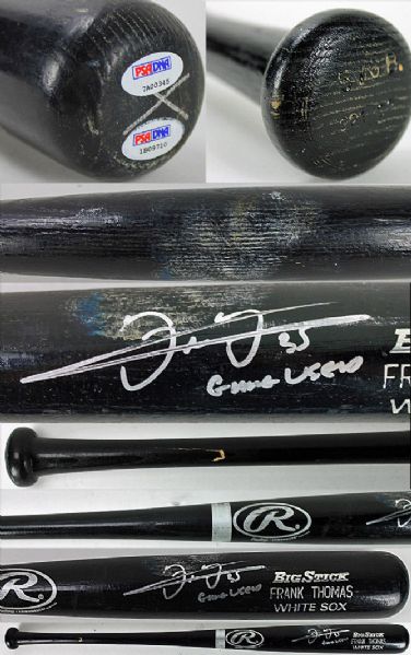 Frank Thomas 2002 Game Used & Signed Rawlings Big Stick Bat (PSA/DNA Graded GU 8)