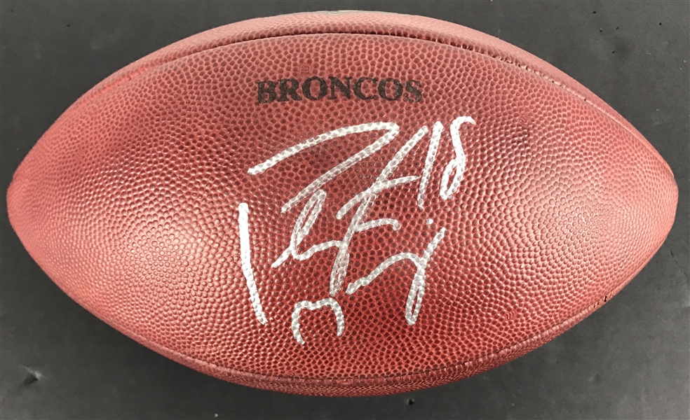 Peyton Manning Signed Denver Broncos Game Used NFL Football (JSA)