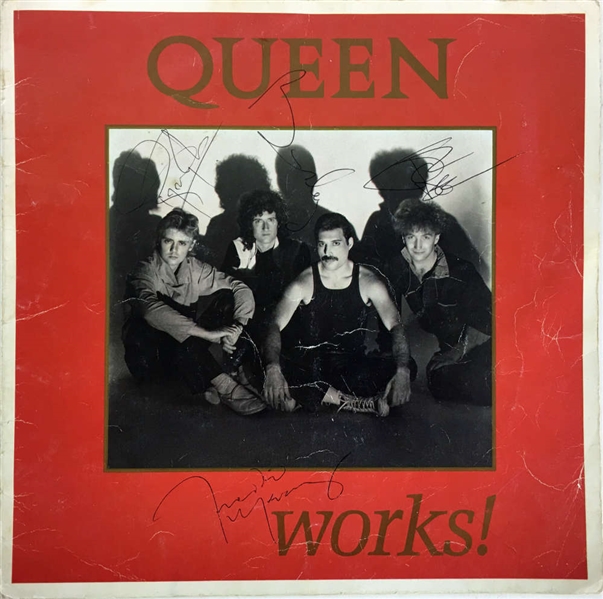 Queen Group Signed "The Works" Tour Program w/ Freddie Mercury, Roger Taylor, Brian May & John Deacon (JSA)