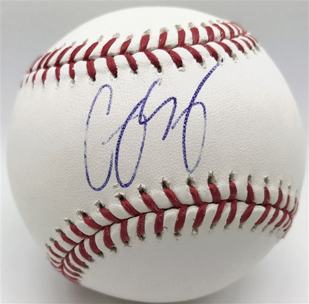 Corey Seager Signed OML Rookie-Graph Baseball (PSA/DNA Rookie-Graph)
