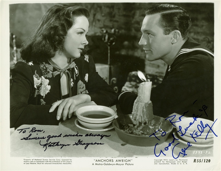 Gene Kelly and Kathryn Grayson Dual Signed 8" x 10" Vintage Photograph (Beckett/BAS Guaranteed)