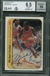 Michael Jordan Signed 1986 Fleer Sticker Card BGS Graded GEM MINT 10 Autograph!