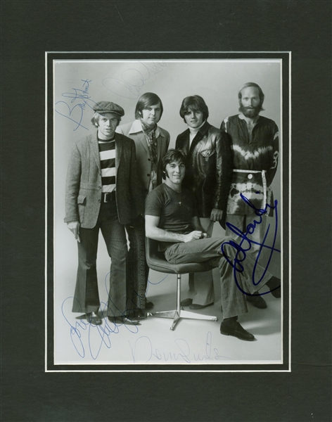 The Beach Boys Vintage Group Signed 8" x 10" Black & White Photograph w/ 5 Signatures! (Beckett)