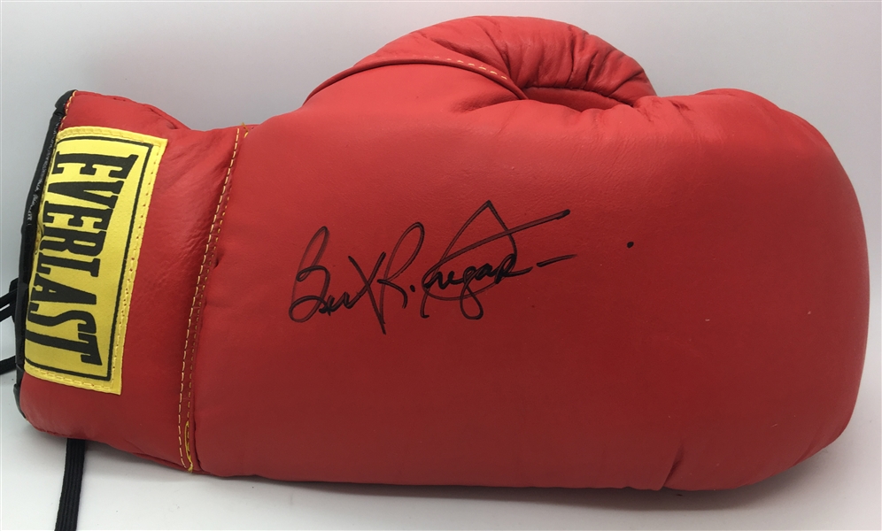 Bert Sugar Rare Single Signed Red Everlast Boxing Glove (JSA)