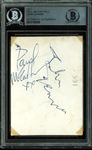 The Beatles Dynamic Duo: John Lennon & Paul McCartney Dual-Signed 2.5" x 3.5" Album Page (BAS/Beckett Encapsulated)