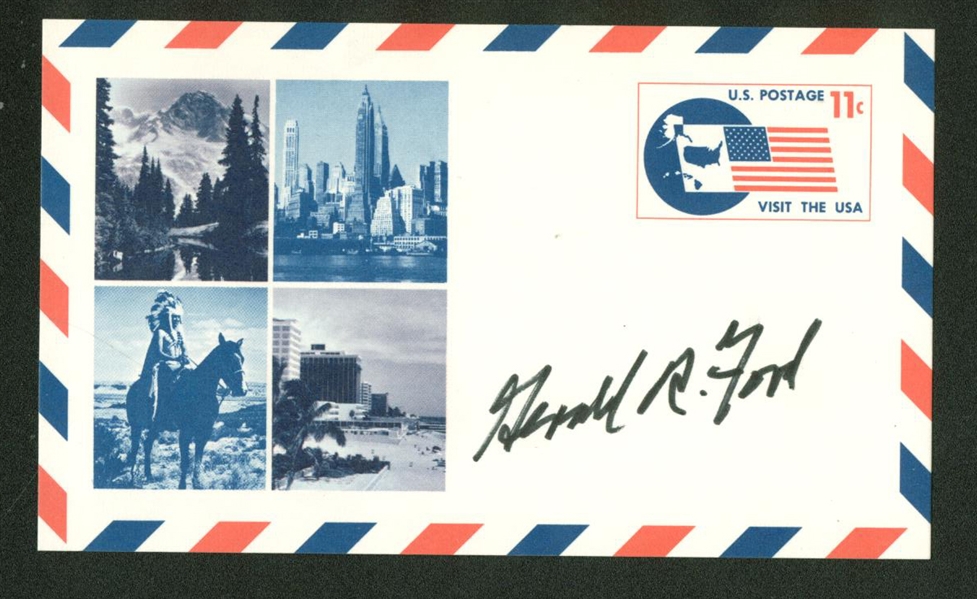 President Gerald Ford Signed 3" x 5" First Day Cover (Beckett/BAS Guaranteed)