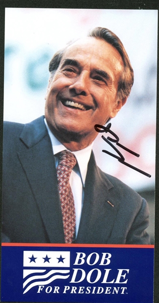 Bob Dole Lot of Two (2) Signed "For President" Items (Beckett/BAS Guaranteed)