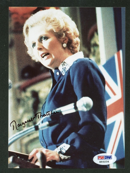 Margaret Thatcher Signed 5" x 7" British Photograph (PSA/DNA)