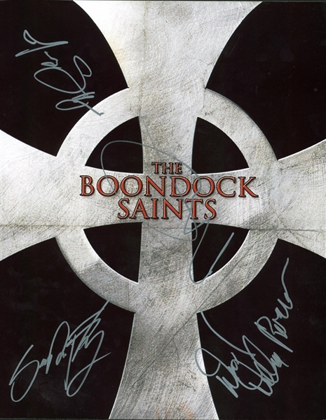 The Boondock Saints Signed 11" x 14" Display w/ 4 Signatures! (Beckett/BAS Guaranteed)