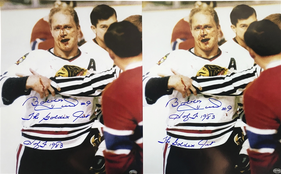 Bobby Hull Signed Lot of Two (2) 16" x 20" Photographs (PSA/DNA)