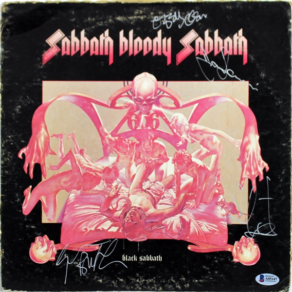 Black Sabbath Group Signed "Sabbath Bloody Sabbath" Album w/ Original Lineup (4 Sigs)(BAS/Beckett)