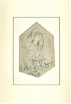 Walt Disney Incredibly Rare Hand Drawn & Signed Donald Duck 5" x 9" Portrait Sketch! (Phil Sears!)