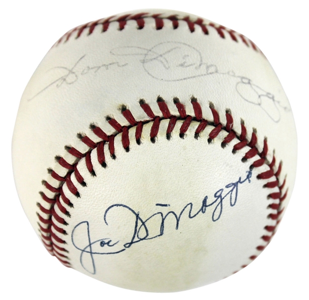 DiMaggio Brothers: Scarce Joe & Dom DiMaggio Dual-Signed OAL Baseball (JSA)