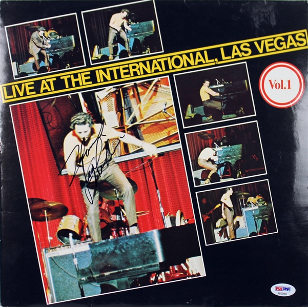Jerry Lee Lewis Signed "Live At the International" Album Cover (PSA/DNA)