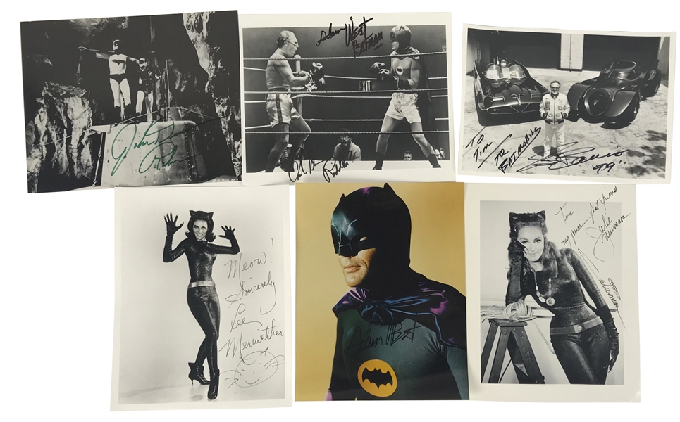 Lot of Seventeen (17) Signed Vintage Batman 8" x 10" Photographs w/ West, Newmar, Meredith & Others (Beckett/BAS Guaranteed)