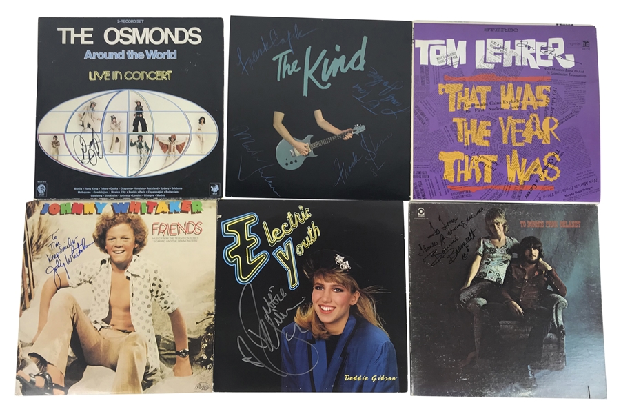 Lot of Twelve (12) Signed Music Albums w/ The Kind, Sonny Bono & Others (Beckett/BAS Guaranteed)