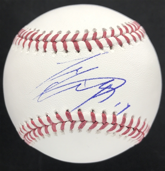 Shohei Ohtani Beautiful Single Signed OML Baseball with EXACT Photo Proof! (Beckett/BAS Rookiegraph COA)