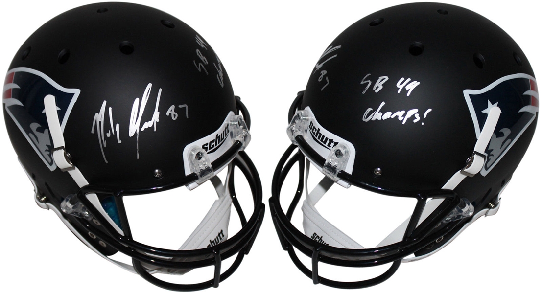 Rob Gronkowski Signed "SB 49 Champs" Black Matte New England Patriots Helmet (PSA/DNA)