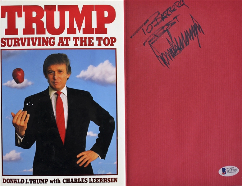 President Donald Trump Signed "Surviving at the Top" Hardcover Book (BAS/Beckett)