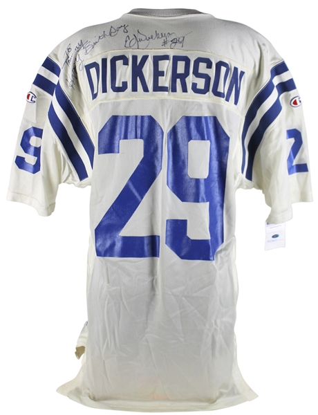 Eric Dickerson Rare 1991 Game Used & Signed Indianapolis Colts Jersey - MEARS Graded A-10!