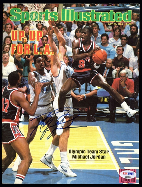 Michael Jordan Signed July 1984 Sports Illustrated Magazine - The First to Feature Jordan on the Cover! (PSA/DNA)