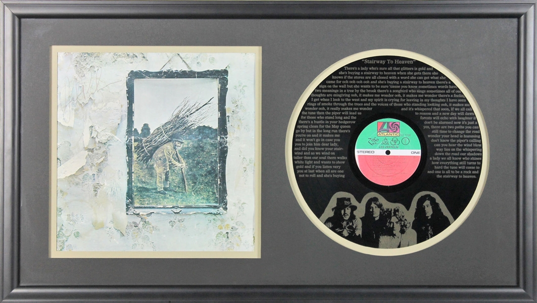 Led Zeppelin: John Bonham Signed "Led Zeppelin IV" Album Cover in Framed Display (BAS/Beckett)