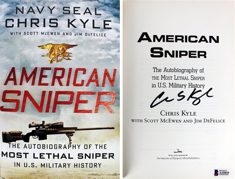 Chris Kyle Signed Hardcover "American Sniper" Book (BAS/Beckett)