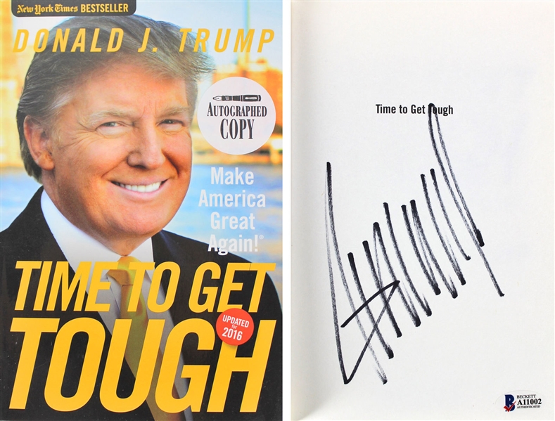 President Donald Trump Signed "Time To Get Tough" Hardcover Book (BAS/Beckett)