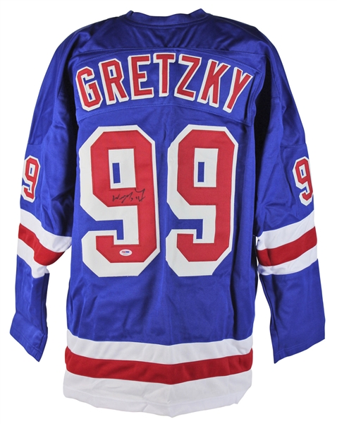 Wayne Gretzky Signed New York Rangers Blue Jersey (PSA/DNA)