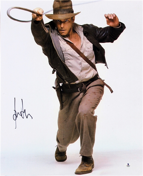 Harrison Ford Signed 16" x 20" Photograph as Indiana Jones (BAS/Beckett)