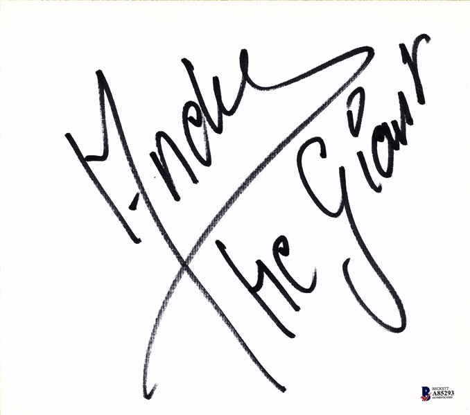 Andre The Giant Signed Massive 8" x 10" Shikishi Board (Beckett/BAS)