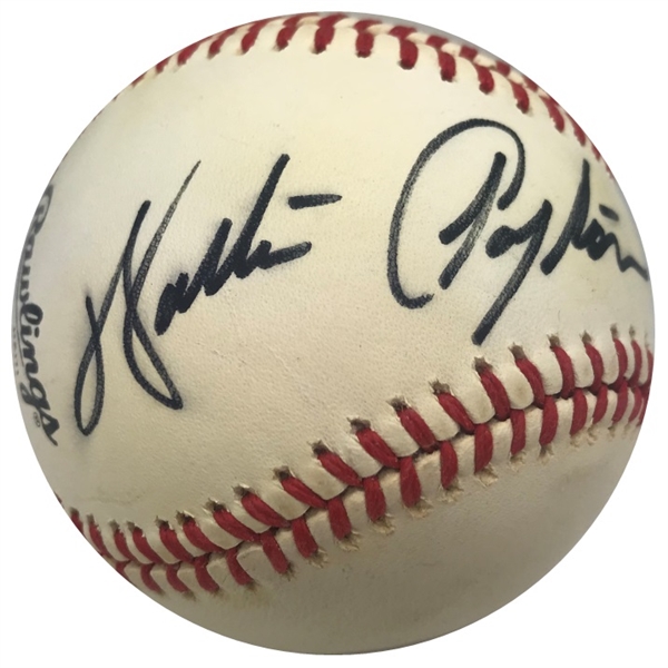 Walter Payton Rare Single Signed Playing-Era ONL Baseball (JSA) 
