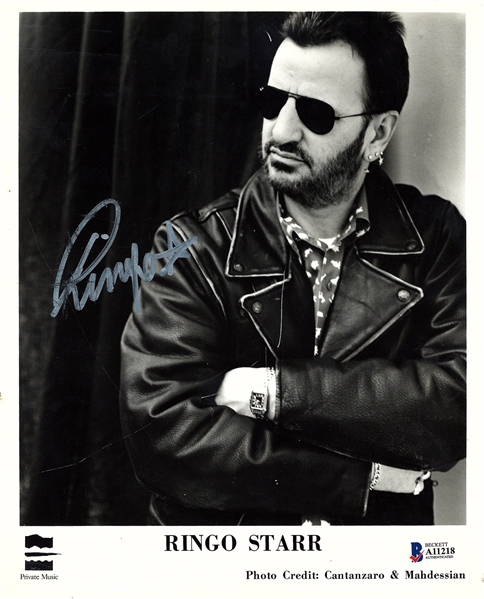 The Beatles: Ringo Starr Signed 8" x 10" Promotional Photograph (Beckett/BAS)