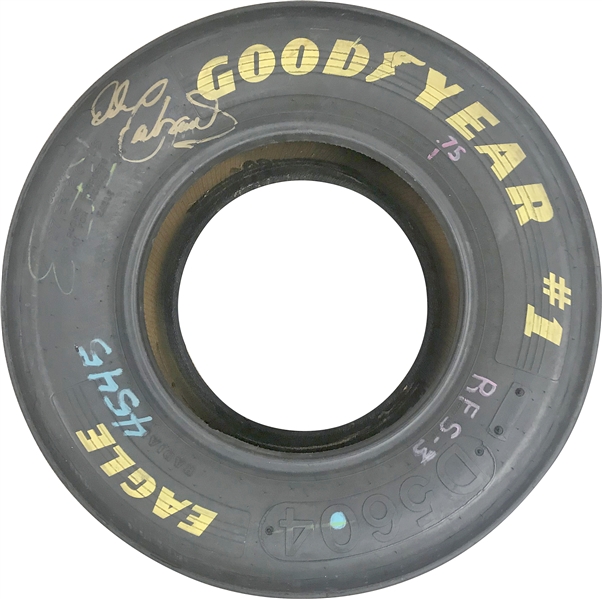 Dale Earnhardt Sr. Signed & Race Used Tire w/ Photo Proof! (PSA/DNA)