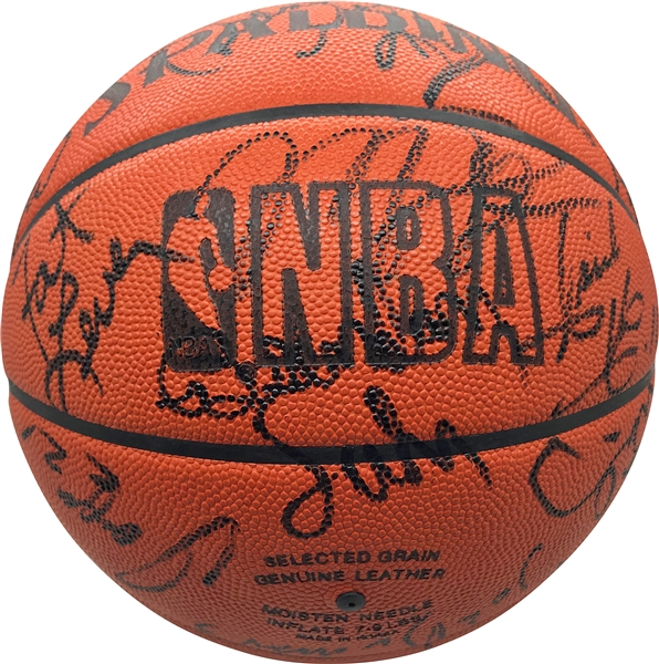 1990 NBA All-Stars Team Signed Basketball w/ Jordan, Bird, Magic, Stockton & Others (JSA)