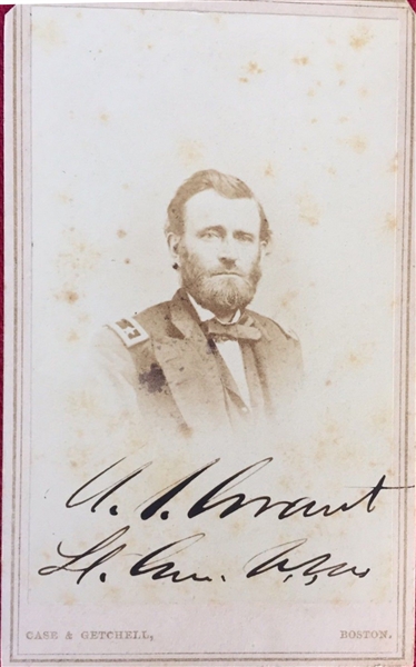 President Ulysses S. Grant Signed CDV Photograph As General! (Beckett/BAS)