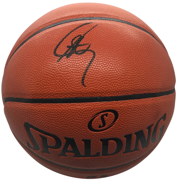 Stephen Curry Near-Mint Signed Spalding NBA Basketball (PSA/DNA)