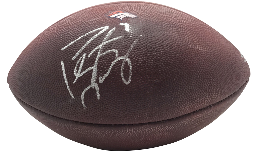 Peyton Manning Signed Denver Broncos Game Used NFL "The Duke" Football (JSA)