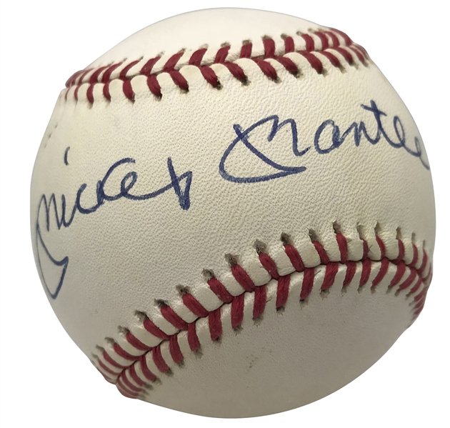 Mickey Mantle Signed Near-Mint OAL Baseball (JSA)