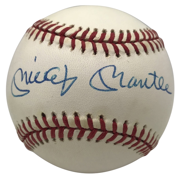 Mickey Mantle Superbly Signed OAL Baseball (Upper Deck)