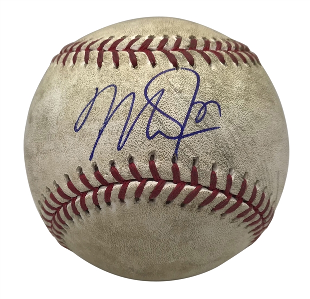 Mike Trout Signed & Game Used 2015 OML Baseball During 3-4 Performance w/ a Home Run! (MLB & JSA)