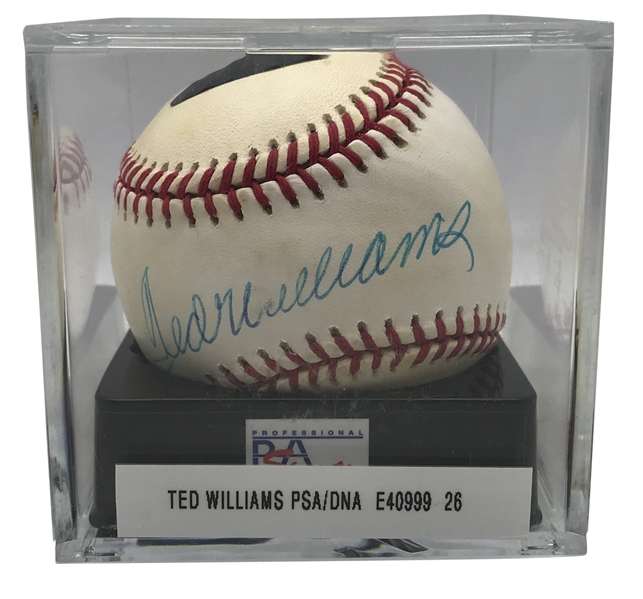 Ted Williams Signed OAL Baseball - PSA/DNA NM+ 7.5!
