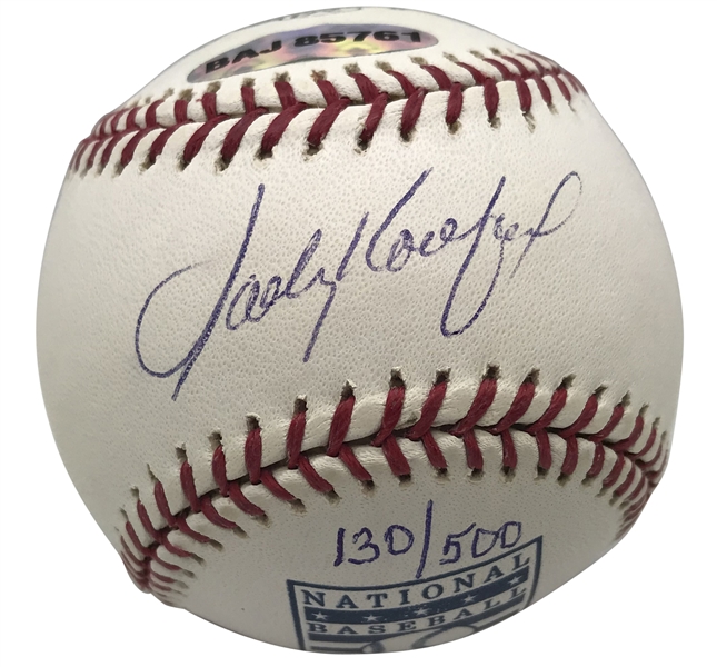 Sandy Koufax Signed Limited Edition National Baseball Hall of Fame OML Baseball (Upper Deck & MLB)